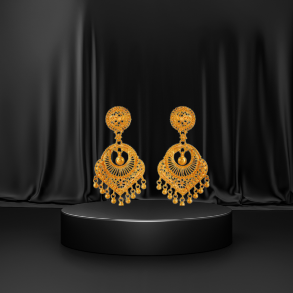 Gold designer jhumka