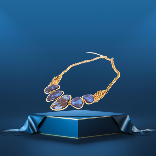 Gold plated blue stone