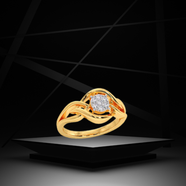 Alibo gold zigzag ring